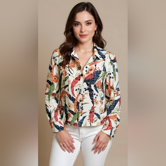 Chico's Jackets & Blazers - CHICOS Floral Women's Blazer